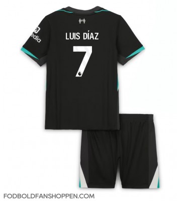 Liverpool Luis Diaz #7 Udebanetrøje Børn 2024-25 Kortærmet (+ Korte bukser)